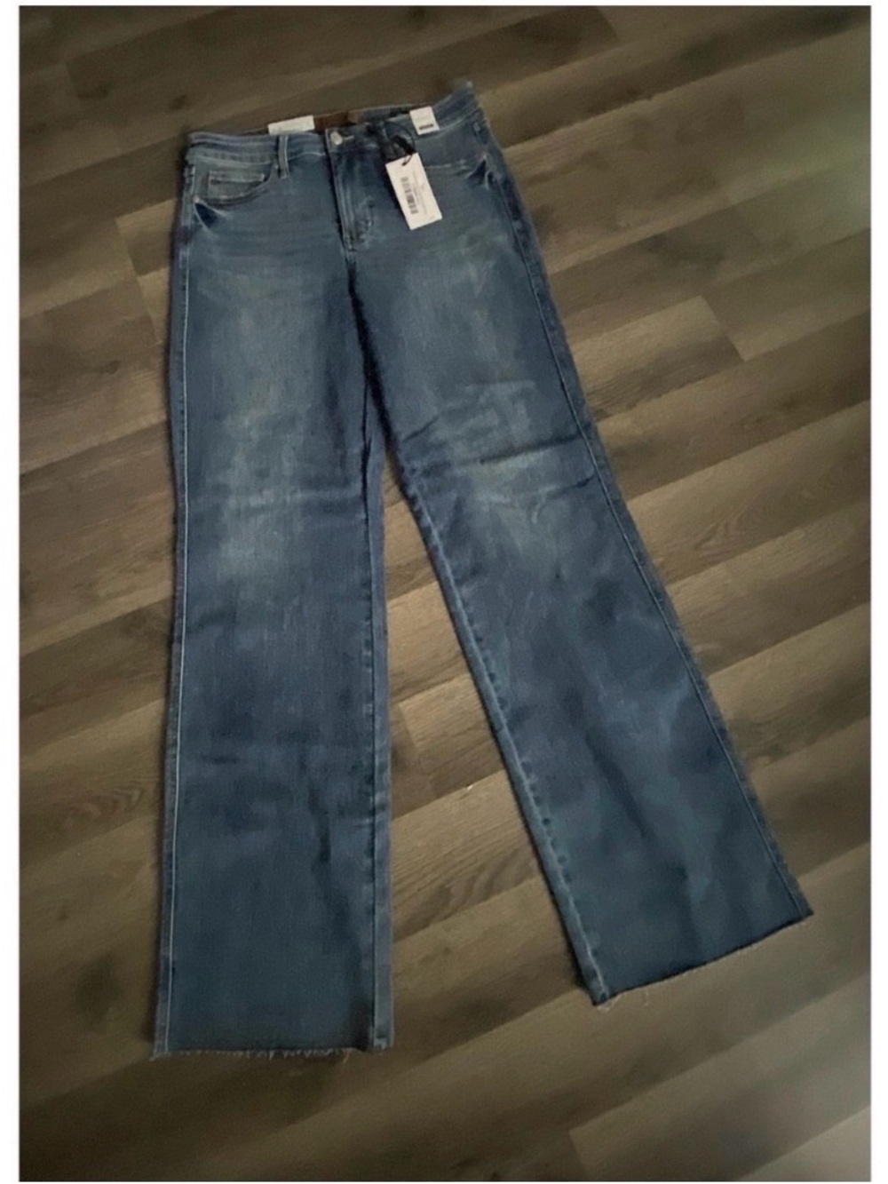 JUDY BLUE Straight Leg Raw Crop Jeans Size 31 New! - Picture 5 of 8